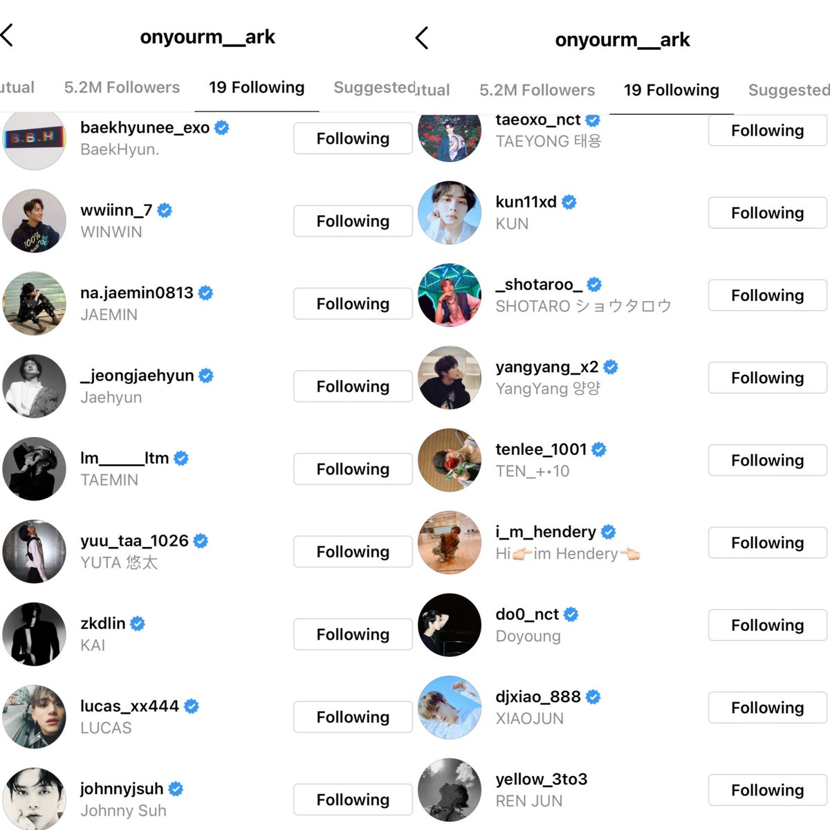 the fact that mark was the first neo to follow renjun on ig and he's still the only one that follows every single member (superm included) 😭❤️