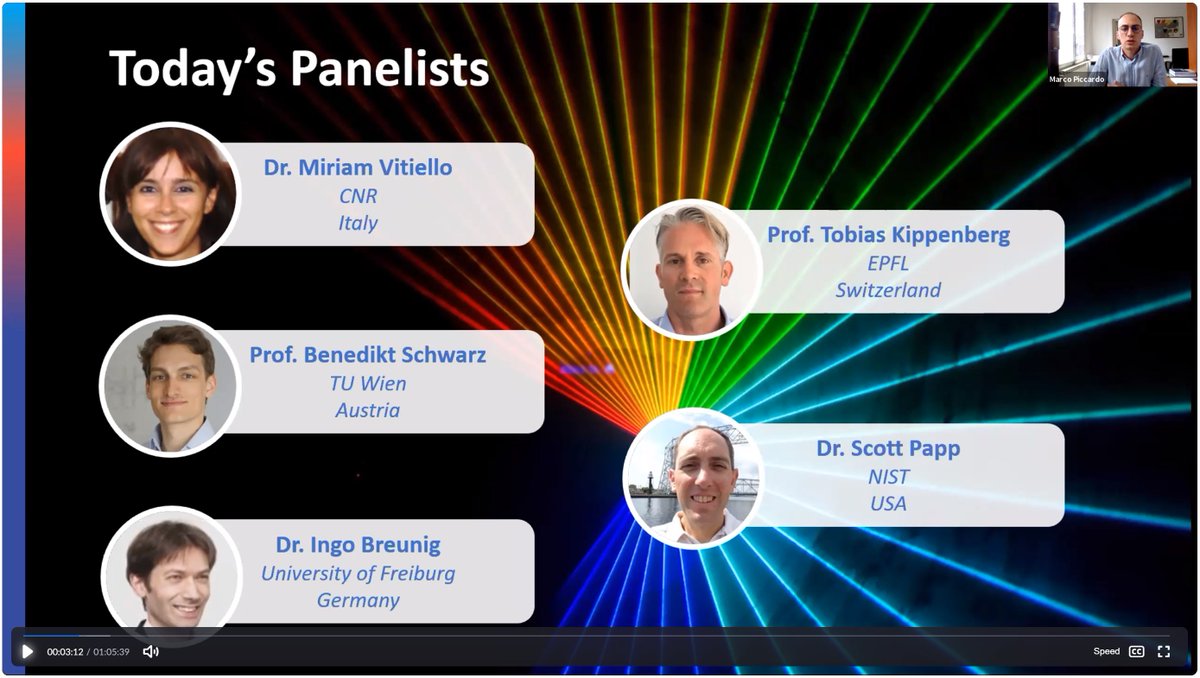 For those who missed it, here is a recording of yesterday's panel discussion on integrated frequency combs <a href="/OpticalSociety/">The Optical Society now Optica</a> by #OSAIntegratedOptics :

tinyurl.com/OFC21CLEO