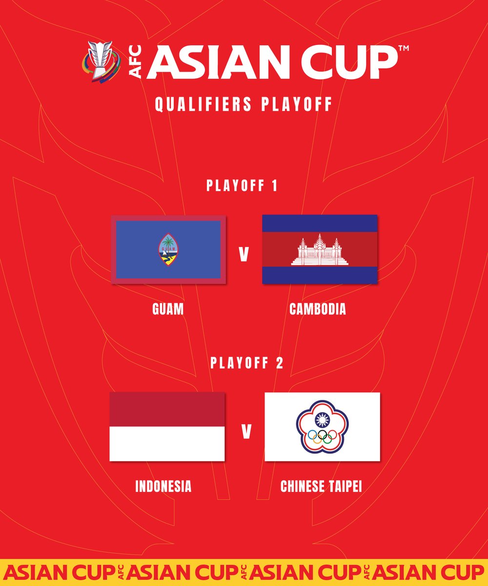 afcasiancup's tweet photo. 🙌 Here are the #ACQ2023 play-off draw results!

The two-leg playoffs will be played on Sep 7 and Oct 12. Which two teams will advance to the #ACQ2023? https://t.co/EehBtYP7in