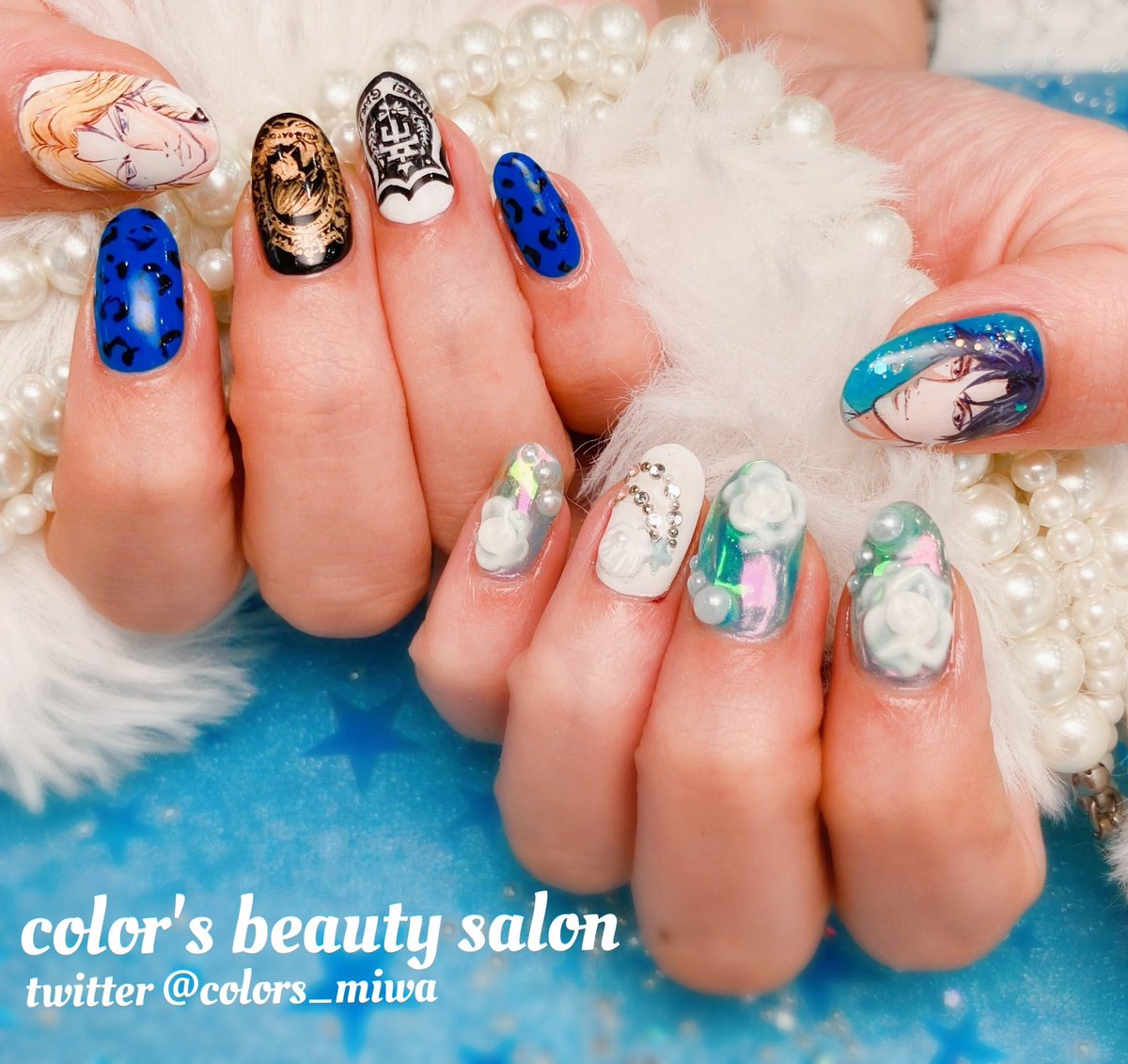 お客様オーダー、 テニプリ、跡部景吾さん痛ネイル。 うるうるに、ロゴ