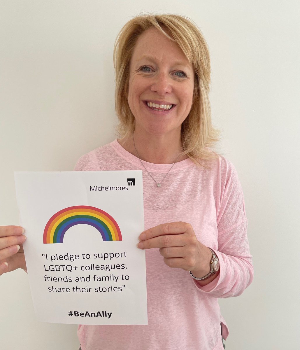 MichelmoresLaw's tweet photo. HR Director, Colette Stevens makes her pledge to #LGBTQ+ communities. We know that there is much to be done to make our societies fairer, and to ensure workplaces and education system are inclusive. 

#BeAnAlly to help drive forward progress and #diversity.

🌈 #PrideMonth 🌈 https://t.co/VkVWHcIep9