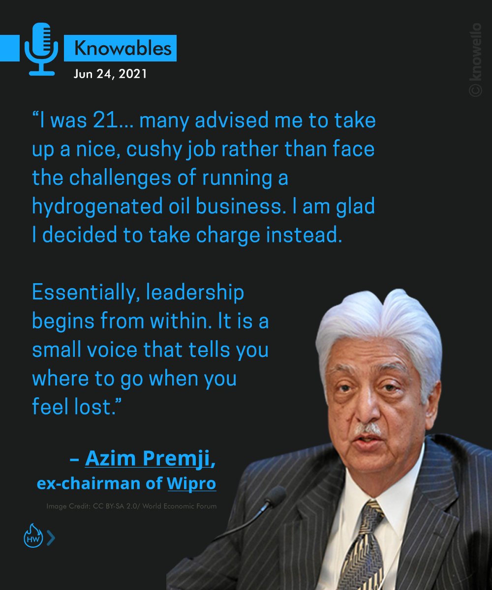 KnowelloWorld's tweet photo. This Indian business tycoon wants you to believe in yourself.
#azimpremji #wipro #business #inspirationalquotes #motivation #quotes #inspiration #knowello https://t.co/liSw4t6bOI
