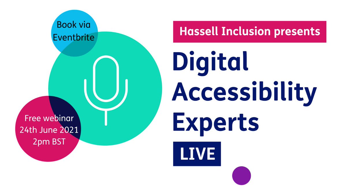 HassellInc's tweet photo. Are you a #ContentAuthor or #UXWriter creating #Digital content? Find out how to ensure that everything you create is accessible - #Video #SocialMedia #email, PDFs or office documents. Book a free place, 24th June 2pm BST https://t.co/JhU1mZFW4f #DigitalMarketing https://t.co/mUNfHve5FK