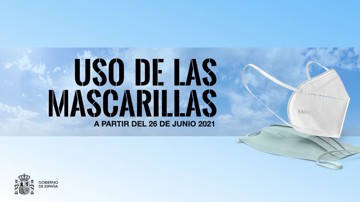 desdelamoncloa's tweet photo. El Gobierno, en #CMin extraordinario, ha aprobado una nueva regulación del uso de mascarillas en nuestro país a partir del próximo sábado, 26 de junio.
 
ℹ️ Te contamos todos los detalles en el hilo👇 https://t.co/ZJgYQNqDZJ