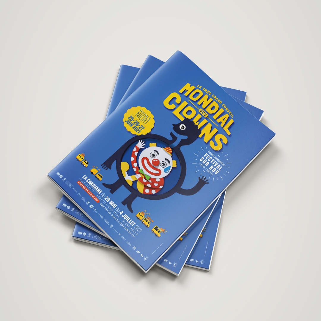 | VISUEL 🤡

Découvrez le nouveau visuel et le programme du Très Grand Conseil Mondial des Clowns ! <a href="/TGCMClowns/">ConseilMondialClowns</a> 
Retrouvez les clowns du 25 au 27 sur Niort, réservation obligatoire, billetterie sur le site du festival. 
➡️ lnkd.in/dN4YNPw

#conception #visuel  #DA #clowns