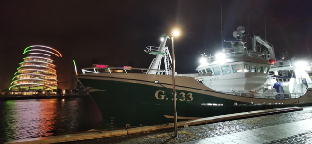 atlantic_dawn's tweet photo. A flotilla of Ireland's fishing vessels have sailed up the river Liffey to berth opposite where the Oireachas convenes.
The Irish fishing industry is sending a clear and coherent message to the EU.
The protest will help our Govt. to amplify that message to a new level in Brussels https://t.co/EYGvKJosow