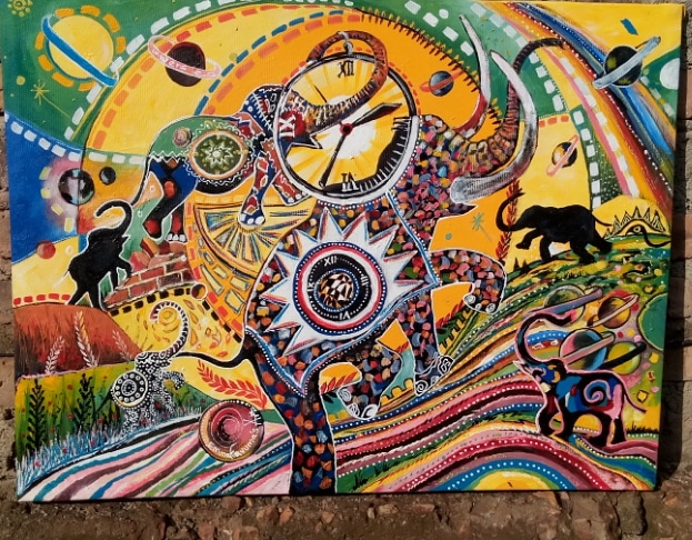 EmmaKavuma1's tweet photo. Time friends.
#elephants #elephants #colorfulart 
#artforsale 
Acrylics on canvas
#comingsoon........
#emmakavumasart
https://t.co/J3EcLhOXhy https://t.co/H0QtwMQCaA