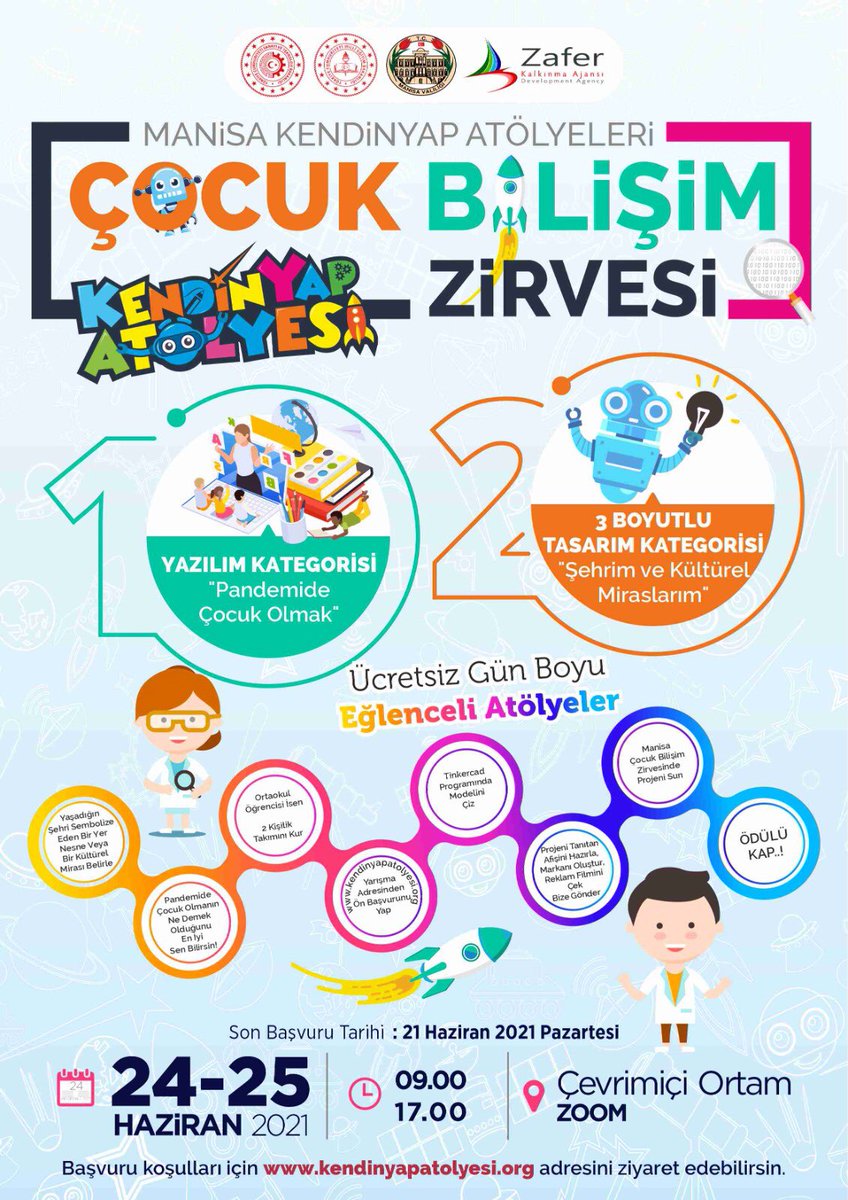 Manisa Kendin Yap Atölyeleri Çocuk Bilişim Zirvesi başladı. 2 gün sürecek zirvede bugün 36 takım yarışıyor...
#YENEP #KendinYap
<a href="/KalkinmaAjansGM/">Kalkınma Ajansları Genel Müdürlüğü</a> <a href="/il_mem_45/">Manisa İl Millî Eğitim Müdürlüğü</a> <a href="/KendinyapM/">KendinYap Manisa</a> <a href="/TR33KendinYap/">Kendin Yap</a>