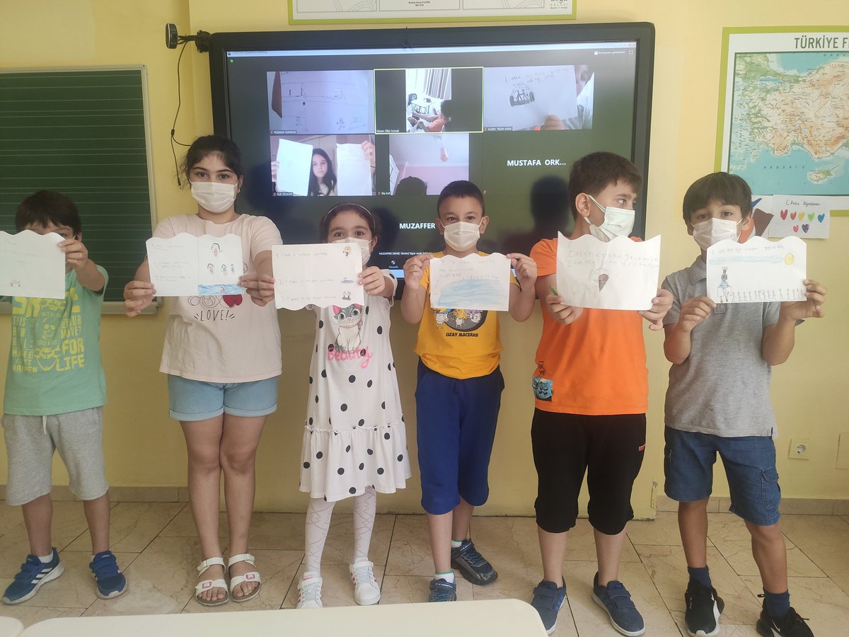 We talked, wrote and drew things we did yesterday. ☺️ #doğadayaşam <a href="/gizemulku/">Gizem ÜLKÜ</a> <a href="/gzdesarii/">Gözde SARI</a> <a href="/kursatkayalak/">Kürşat Sadık KAYALAK</a> <a href="/dilekyldz1986/">Dilek Yildiz</a>