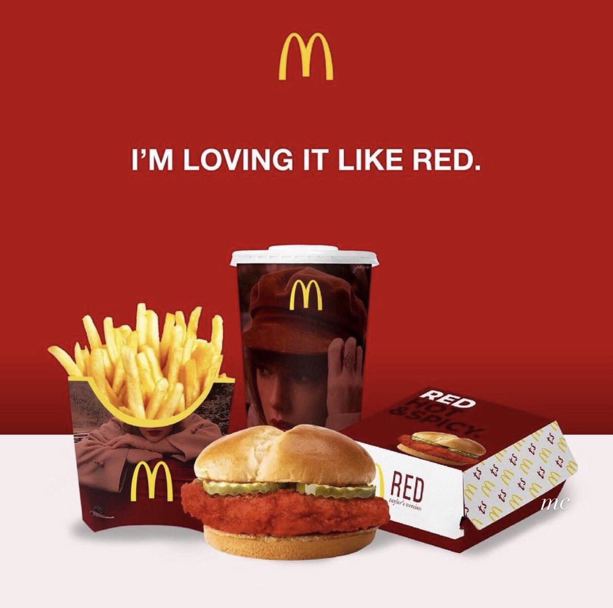 trixiebowery's tweet photo. McRed soon November 19! Also available for drive-thru with your new Maserati down a dead end street ❤️
#REDxMcDo #McRed #TaylorSwift #RedTVMeal #redtaylorsversion https://t.co/tQGFDKvgi0