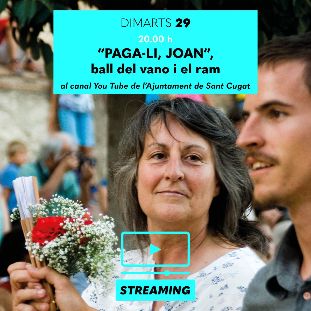 FMSantCugat's tweet photo. 📺 Hem preparat 4 streamings per aquests actes. Els podreu seguir en directe pel canal Toutube de l' @ajsantcugat:

1️⃣ Pregó de la #FMsantcugat 
2️⃣ @EsbartSC
3️⃣ @gmediterrania 
4️⃣ @Pagalijoan 

@ajsantcugat @culturastc https://t.co/LJRK5MjGSX
