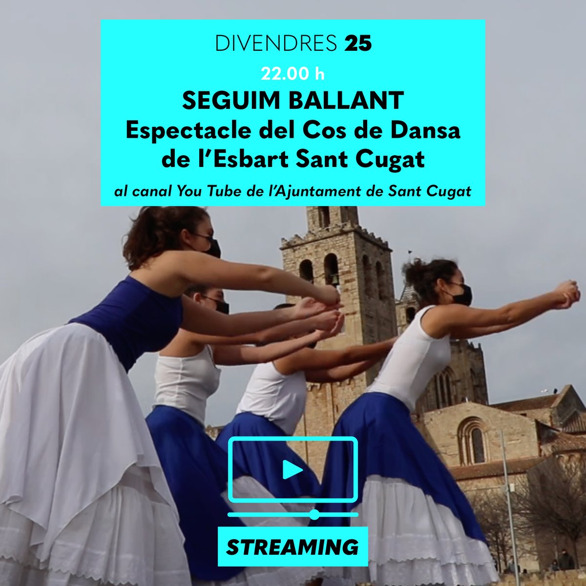 FMSantCugat's tweet photo. 📺 Hem preparat 4 streamings per aquests actes. Els podreu seguir en directe pel canal Toutube de l' @ajsantcugat:

1️⃣ Pregó de la #FMsantcugat 
2️⃣ @EsbartSC
3️⃣ @gmediterrania 
4️⃣ @Pagalijoan 

@ajsantcugat @culturastc https://t.co/LJRK5MjGSX