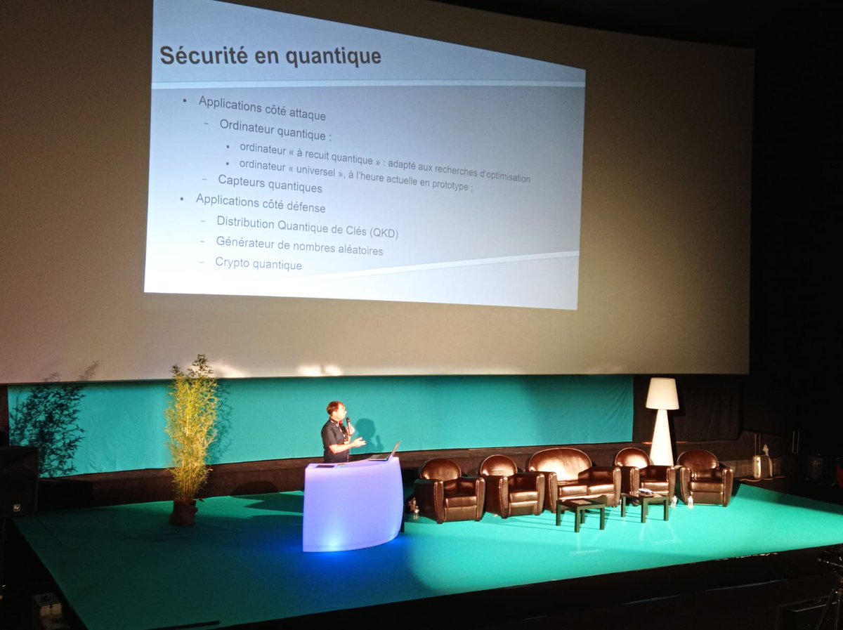 GPLExpert's tweet photo. Troisième et dernière journée dédiée à la sécurité des SI de santé à #APSSIS2021 qui débute par une conférence sécurité en quantique animée par Cédric CARTAU (RSSI et DPO au CHU de NANTES, enseignant à l’Ecole de Hautes Etudes en Santé Publique). #ssi #cyberdefense #cybersecurite https://t.co/cYafd9G7af