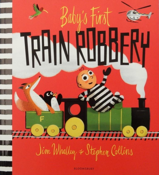 JillBennett18's tweet photo. Baby Frank returns for a new adventure #BabysFirstTrainRobbery @KidsBloomsbury delivered in @JimWhalley’s faultless rhyming text &amp; @Stephen_collins terrific retro style illustrations - it's  #RedReadingHub's #picturebook of the day reviewed on the blog 👶🏽🚂https://t.co/bfMPHADZof https://t.co/YRBKmGFhV2
