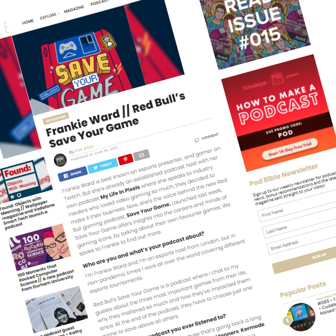 podbible's tweet photo. INTERVIEW // Frankie Ward hosts Red Bull’s Save Your Game
@FrankieWard is the voice behind the new @redbullgaming podcast, Save Your Game, where gaming icons talk about their own favourite games...
READ MORE: https://t.co/2LcvcYShsX
#GamingPodcast #PodRec #PodNews https://t.co/9uCkqlmGDf