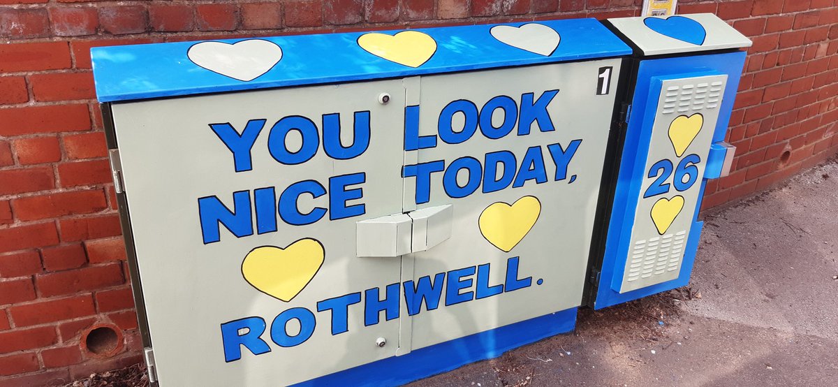 After receiving a few complaints, BT have painted over my art in Rothwell & said may paint over all my art on their boxes, poss charge me for it. Presume includes ones thanking NHS outside Leeds hospitals, G Speed, etc. If u disagree, pls email lisa.smith@openreach.co.uk #lufc