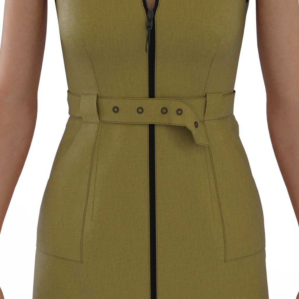 TELashley's tweet photo. More @Optitex Practice, playing around with zips layering and adding a belt. #3dvisualisation #optitex3d #optitexzips #photorealistic #optitex #dresssimulation https://t.co/6teMCsuXaL