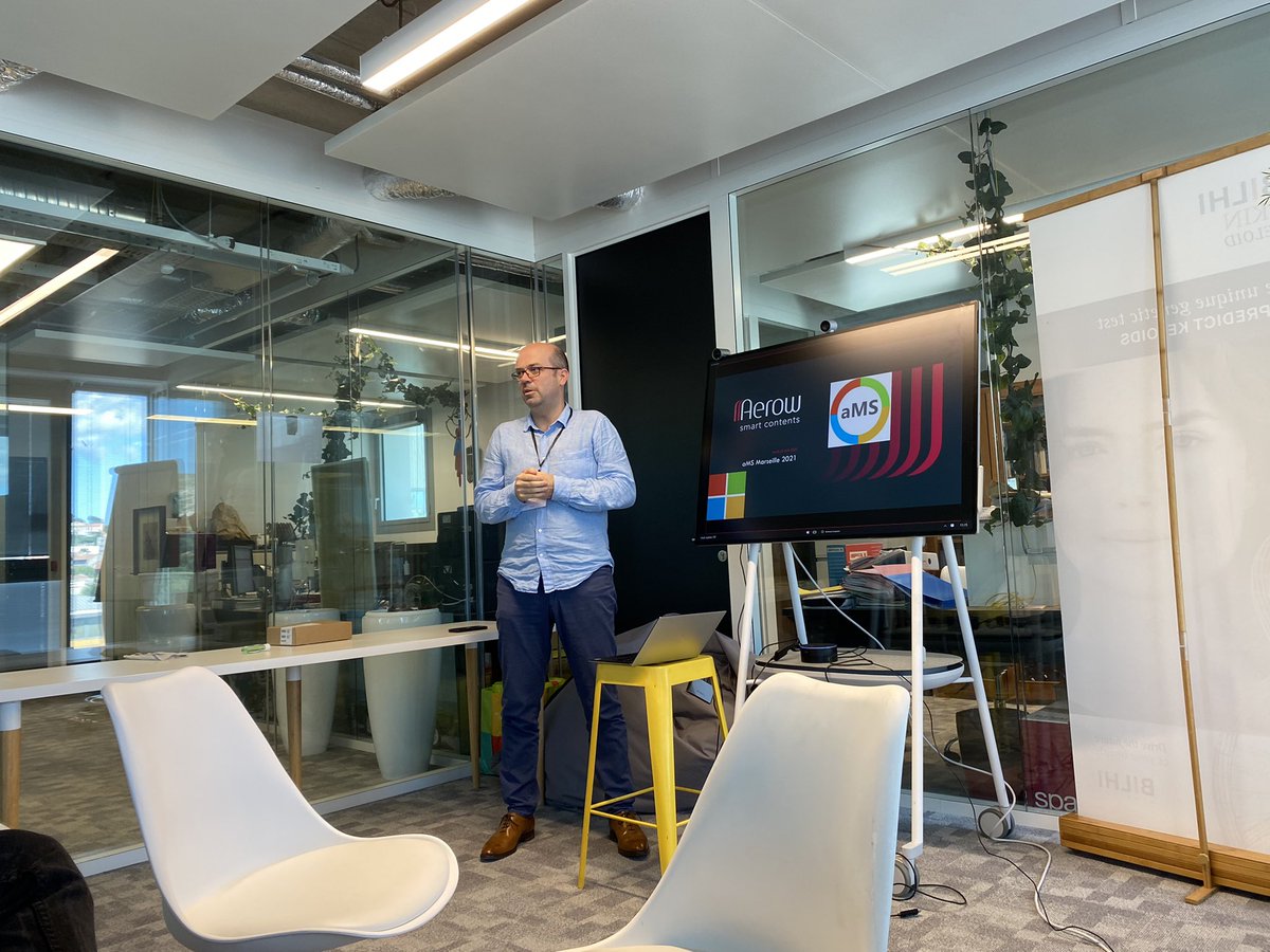 FionaFruh's tweet photo. @aerownews ❤️ #Microsoft ou pourquoi Aerow aime Microsoft 
Par le patron @vp_aerow en session sponsor C’est maintenant ! https://t.co/oudgd7lkNb