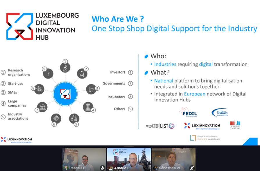 Luxinnovation's tweet photo. ๐ด LIVE | #LDIH Talks I Episode 4: #Digitizing my production: what makes sense?
Let's discuss the #digital adoption in #Manufacturing and learn more about the customer experience of @Paul_Wurth and #CPILuxembourg - France with @swiertz and Pascal Dine.
#Digitalisation #DIHTalks https://t.co/yZVB54a9zl