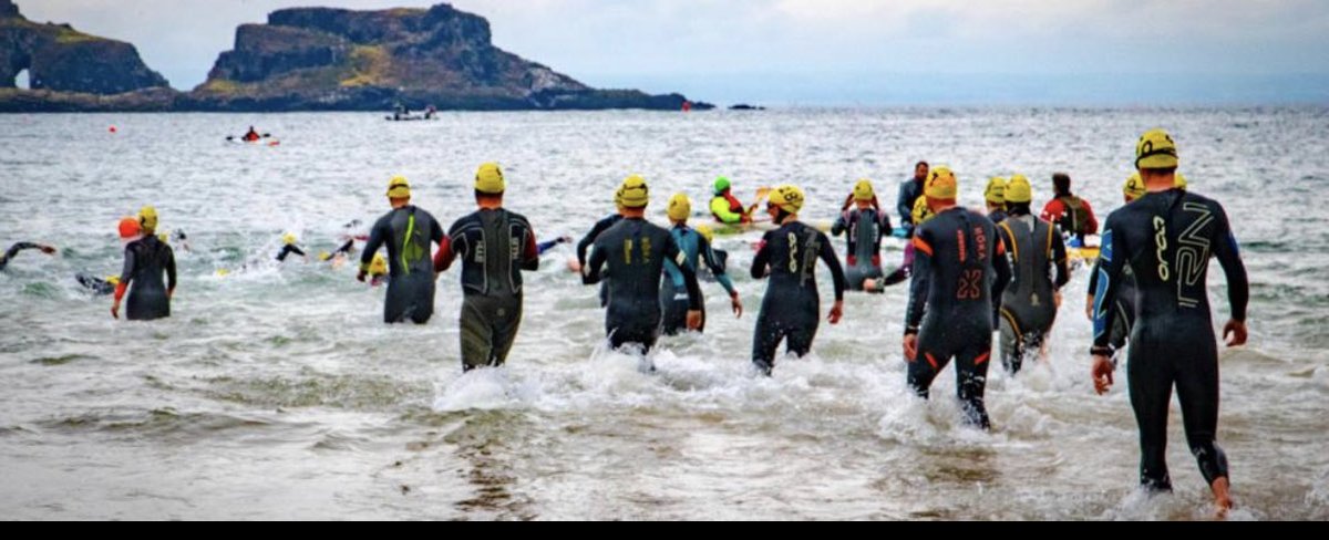 GFStrac's tweet photo. Yup, that was me at the back. Showing zero enthusiasm for the North Sea on a choppy early morning swim! Can confirm that no-one overtook me though. https://t.co/nb1VFShq0w