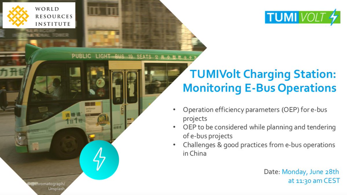 TUMInitiative's tweet image. 🗨️Be part of our upcoming webinar on 28th June - 11:30 am CEST for interesting insights on monitoring #EBus operations with practical examples from China🚎⚡️💻Check out the session&apos;s discussion topics below! Registration here 👉transformative-mobility.org/events/tumivol…

#EVprojects #emobility