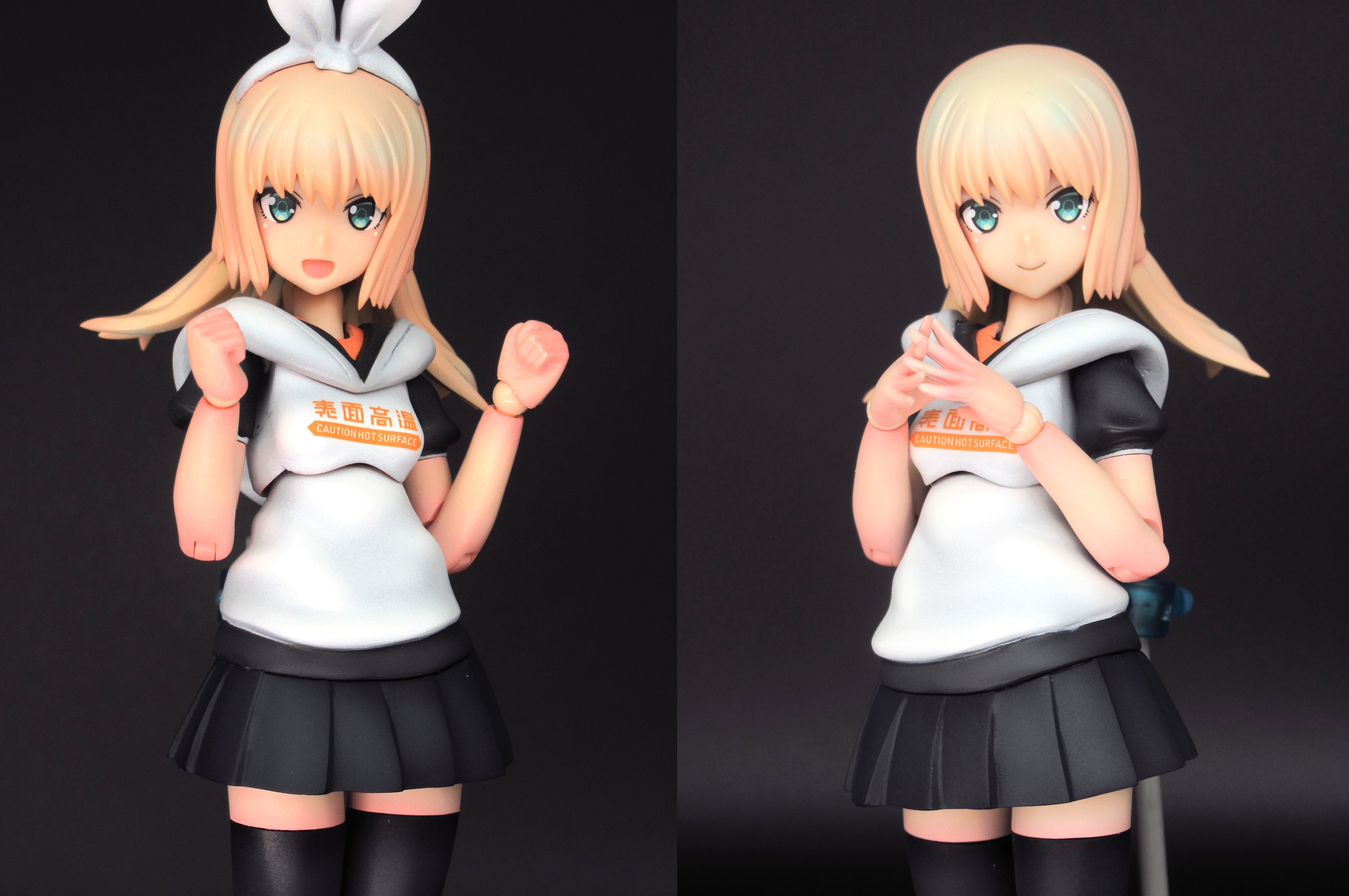 ーーーーー フレームアームズ ガール メガミデバイス バーゼラルド Animation Ver を私服のイメージで改造 塗装して作りました 胸の 表面高温 デカールがお気に入りです 胸が熱い イメージイラストも描きました メガミデバイス Fa
