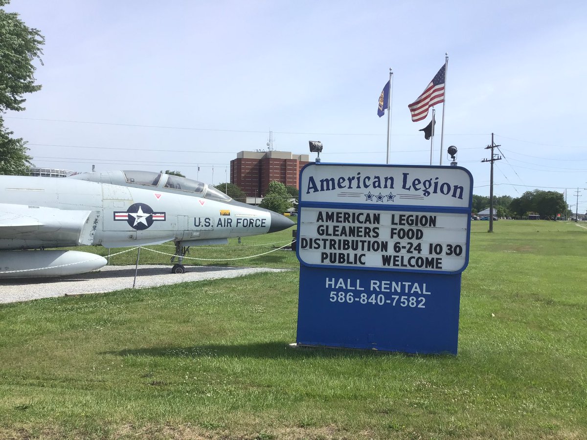 #Foodsecurity #Foodbank #Food
The Harry Ollrich American Legion Post at 401 Groesbeck Hwy, Mt. Clemens, Michigan is distributing 40lbs food boxes today June 24 until 1pm or boxes are gone.  If you are in need of food please stop by for a box.  @Fox2news <a href="/macombchamber/">Macomb County Chamber</a>