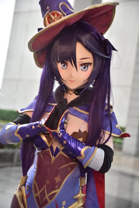 刻晴 原神 全頭 L衣裳付き 着ぐるみ マスクkigurumiコスプレ 刻晴原