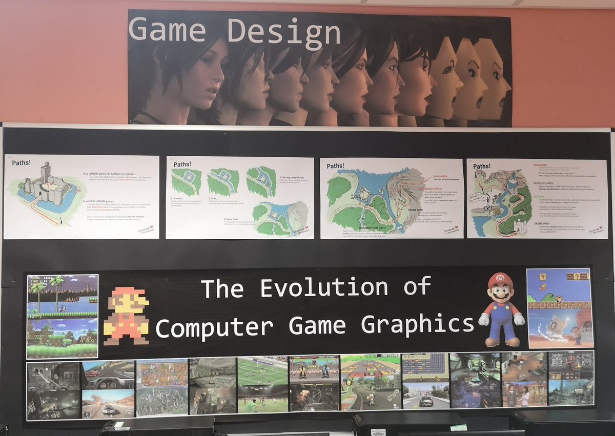 CompsciMrb's tweet image. Displays are getting there. On the wall pc done. Network on the wall done. Now the game and level design hints and tips thanks to @the_Norberg and his designs are done too. These are really going to help when we make our Kodu world's.
