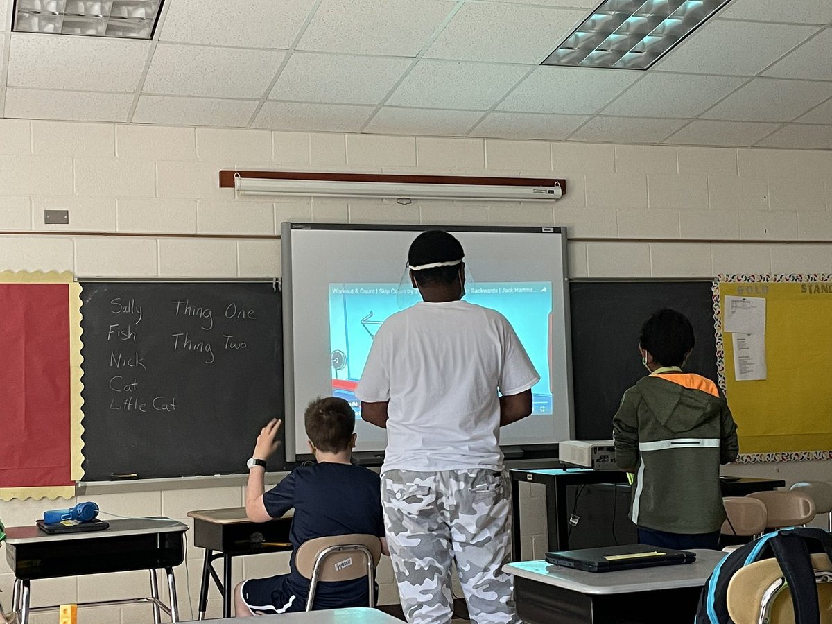 bsturgis21's tweet image. “Workout &amp;amp; Count!” Getting some movement in during our math lesson! #CCSRISE2021 @sdhaley1