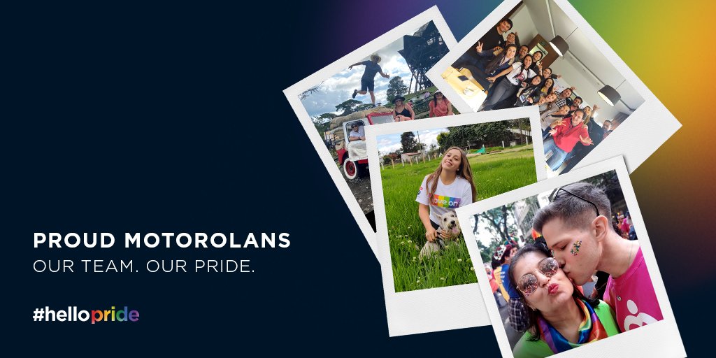 Moto's tweet photo. #HelloPride: From our products to our employees, our goal is to always make people feel empowered, supported & included. Hear it all from our allies: https://t.co/CJoukBE0w8 https://t.co/JNQihquUFp
