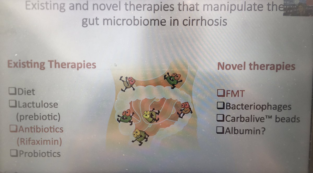 #ILC2021 @EASLedu @DebbieShawcros1  disc. novel therapies modifying Microbiome in cirrhosis incl FMT @JasmohanBajaj, Phages @Bernd_Schnabl, Albumin, @JonelTrebicka @MicrobPredict & Carbalive @RajivJalan1 See PO145 - for results - barrier/inflammatory restoration by Carbalive
