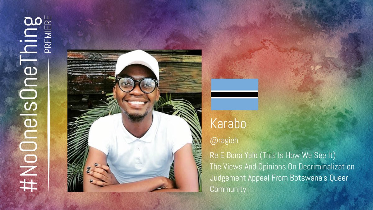 irantiorg's tweet photo. @KingBillius @sunrayjayyy From Botswana, Karabo says "Re E Bona Yalo" (This Is How We See It)
#NoOneIsOneThing https://t.co/0MbfwrF2jQ
