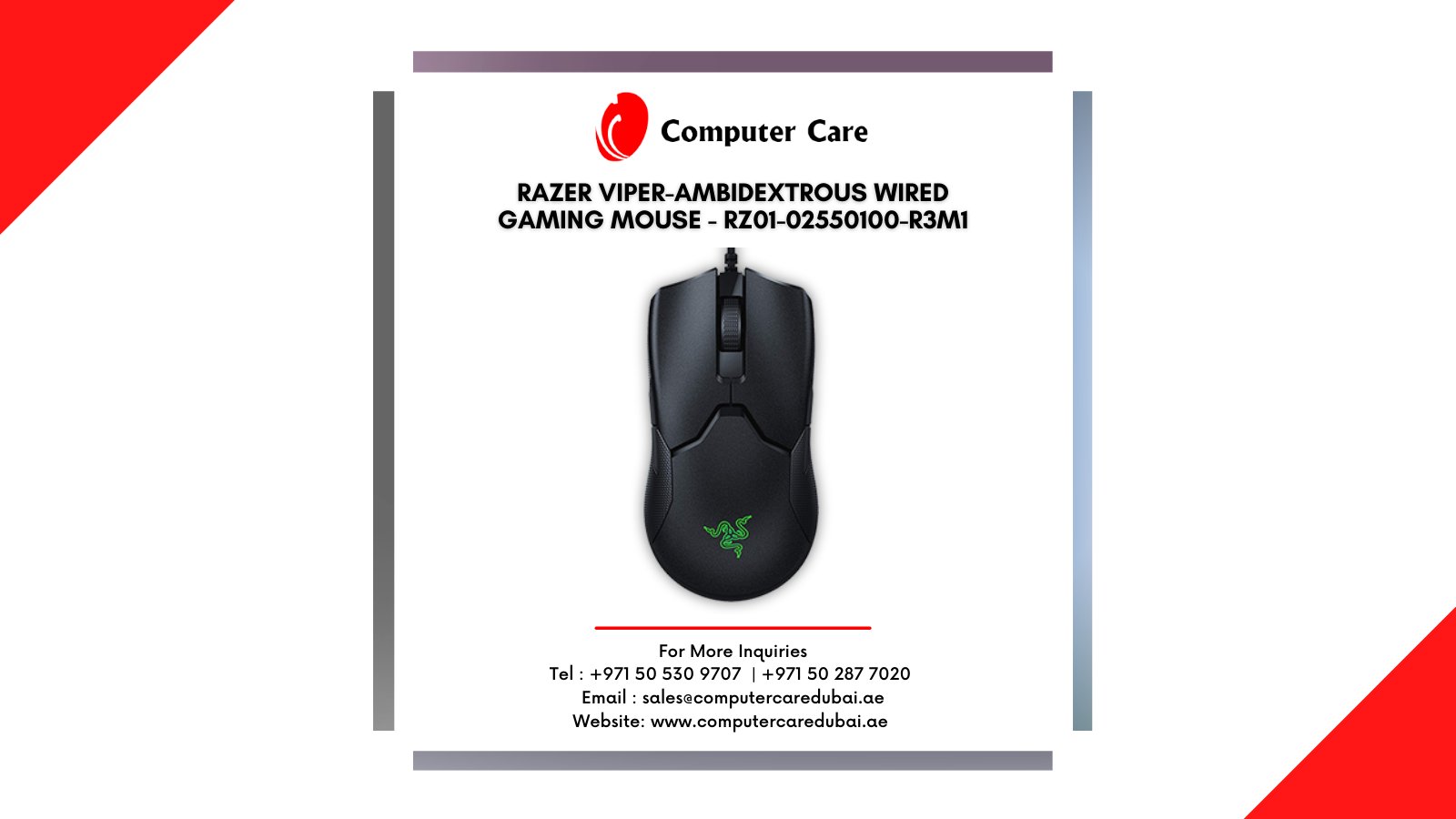 Computer care uae on twitter razer viper ultralight ambidextrous