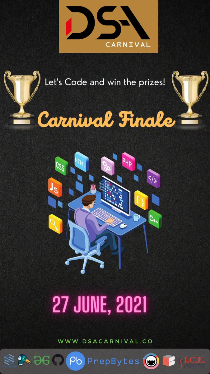 Swarnima__13's tweet image. Participate and win some cool swags (◠‿◕)
#codechefcollegechapters #codechef #dsacarnival2021 #newbie #dsa