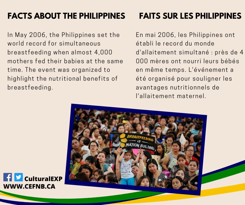CulturalExp's tweet photo. Discover interesting facts about the Philippines!
Découvrez des faits intéressants sur les Philippines !
@MCAF_AMCF https://t.co/PistzT2NA4
