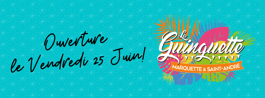 Issue d’une coopération entre les villes de <a href="/Marquette59520/">Marquette-lez-Lille</a> et #SaintAndré, la Guinguette intercommunale vous accueille dès demain et pour tout l’été 🌞 ! 
Musique, restauration et animation, il y a comme un air de vacances au bord de la Deûle 🎶 !