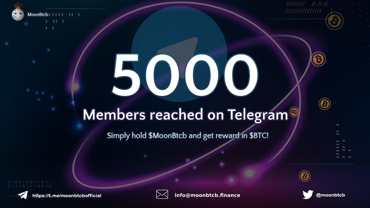 moonbtcb's tweet photo. Congratulations Moonwalkers!🌝

We've passed the 5,000 followers 
#Telegram!🚀

Don't forget to #presale soon!⏰

#MoonBtcb is not only the best #memecoin but will give daily reward in $BTC!💰

Website: https://t.co/IQVWPUJ9WN
Tg: https://t.co/cFFoINSTZ8

#bitcoin #BSCGem #BSC https://t.co/OrzUOYluwL