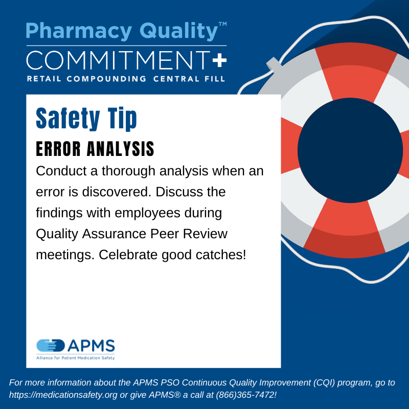 During your peer review meetings, take time to celebrate good catches! #medicationsafety #justculture #PSOPower #patientsafety