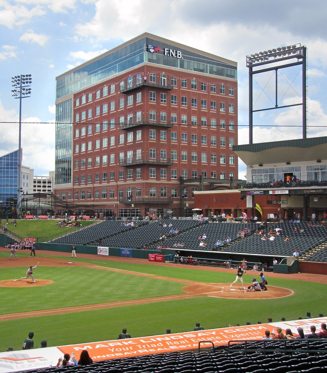 smithmidland's tweet photo. Newly opened Smith-Midland SlenderWall building envelope project: Slugger Office Complex at the Greensboro, NC First National Bank Ballpark. https://t.co/AxTOficwk2 $SMID #architecture #cladding #facade #architect #precast #concrete https://t.co/pzwqdurtmj