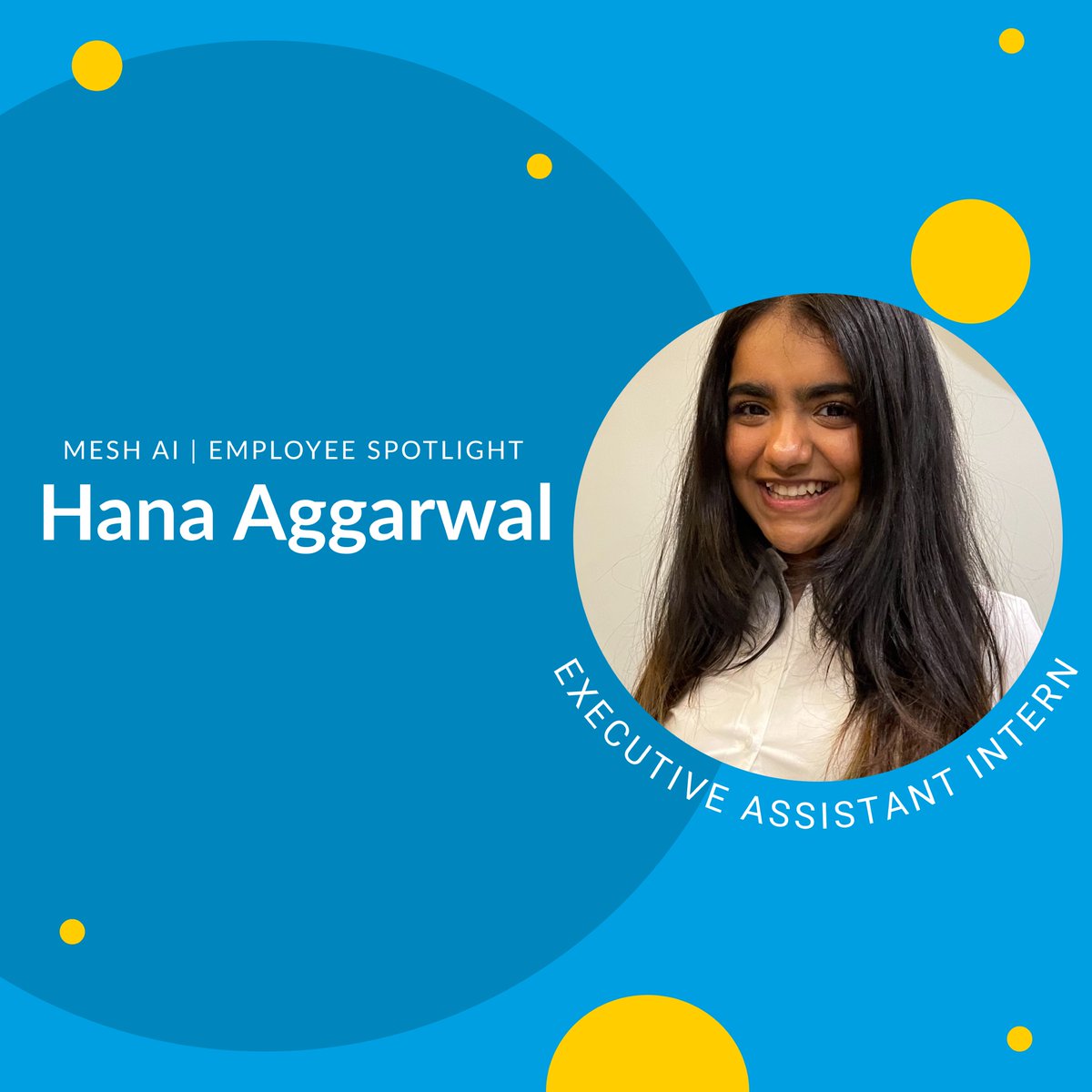 MESHScheduling's tweet photo. Meet Ms. Hana Aggarwal, a recent addition to the Mesh AI team; she will be supporting operational excellence and growth initiatives as we are expanding into new #healthcare segments and markets. Lucky to have you on board Hana! #MeshAI4Health https://t.co/ljyQTapdEL