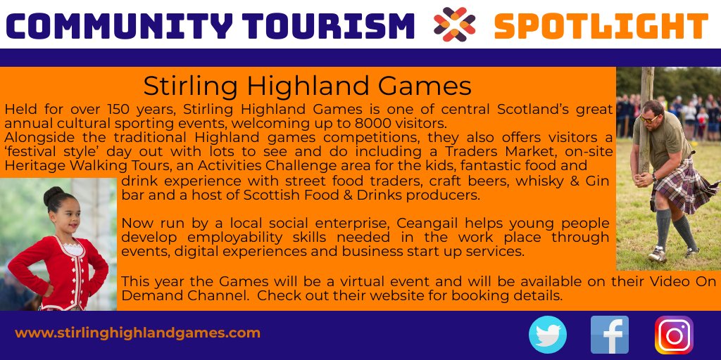 SENScot's tweet photo. As Stirling Highland Games takes their event online- check out our spotlight #SocEnt #CommunityTourism #Scotland #ScotlandisNow #AWindowOnScotland #VisitScotland #TourismScotland #culture #Stirling #HighlandGames #Heritage #VirtualEvent #BagPipes #Sport #HighlandSport #event https://t.co/6iskPb6s45