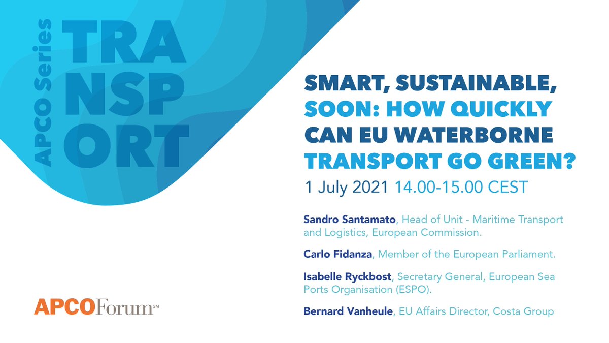 APCOBXLInsider's tweet photo. One week to go until our webinar on how quickly the EU waterborne transport sector can go green! 
Join @ESPOSecretariat, @FidanzaCarlo, @VanheuleBernard and Sandro Santamato of @Transport_EU on 1 July to ask your questions on #Fitfor55. 
Register now: https://t.co/lha1RthXaX https://t.co/zOb6pqGaaf