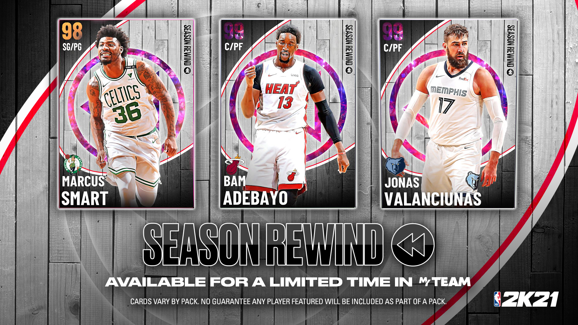 NBA 2K MyTEAM on Twitter: "NEW Season Rewind Packs ⏪ You got 24 hours to  pick up 9 new Grizzlies, Heat &amp; Celtics players including these new DM  cards: DM Kemba Walker