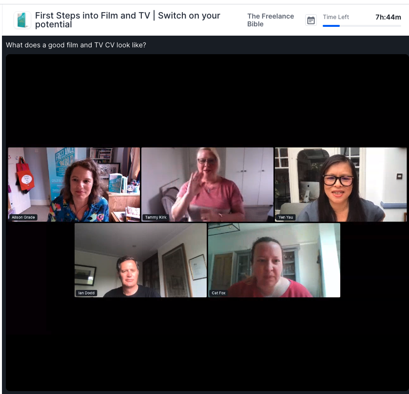 alisongrade's tweet photo. Now on the 4th session which is looking at: 'What does a good film and TV CV look like?'
How do you get into the industry?
The #speakers are sharing their knowledge and insight into how to get in.
β³οΈ What things are useful to have!
β³οΈ Format of a CV
#FirstSteps2021
ππ» π ππΏ https://t.co/KqfL784IYT