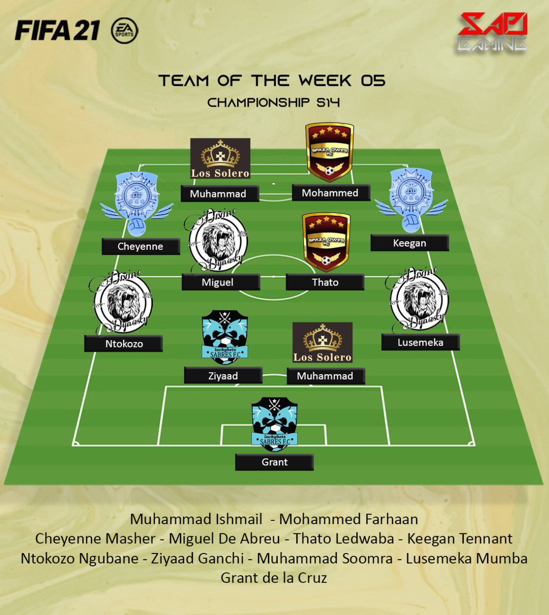 SA Pro Club League tweet media