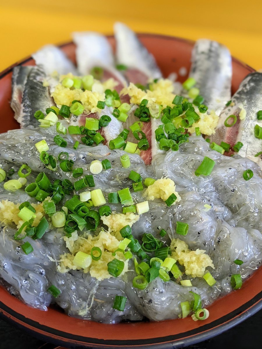 すってんぱれ 柏公設市場の和食 晃市でいわし親子丼を 生しらす いわしの刺身が乗った丼です 梅雨の時期に水揚げされたマイワシは 入梅いわし と呼ばれ 脂が乗って美味しいとの事です ほ 本当だ 𓆟𓆟 D D 柏市 柏市場 晃市 すってんぱれ 柏公設市場の和食 晃市でいわし親子丼を 生しらす いわしの刺身が乗った丼です 梅雨の時期に水揚げされたマイワシは 入梅いわし と呼ばれ 脂が乗って美味しいとの事です ほ 本当だ 𓆟𓆟 D D 柏市 柏市場 晃市
