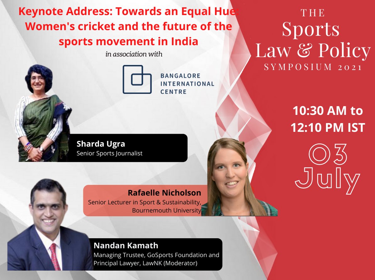 SportsLawIndia's tweet photo. In association with @BIC_Blr, we are thrilled to present the keynote address that will focus on the #EqualHueProject and the future of sports movement in India! #SLPCSymposium
Join us on 2 & 3 July for a series of thought-provoking discussions! Register @ https://t.co/lFehGAcDlF https://t.co/S6jiW30lAd