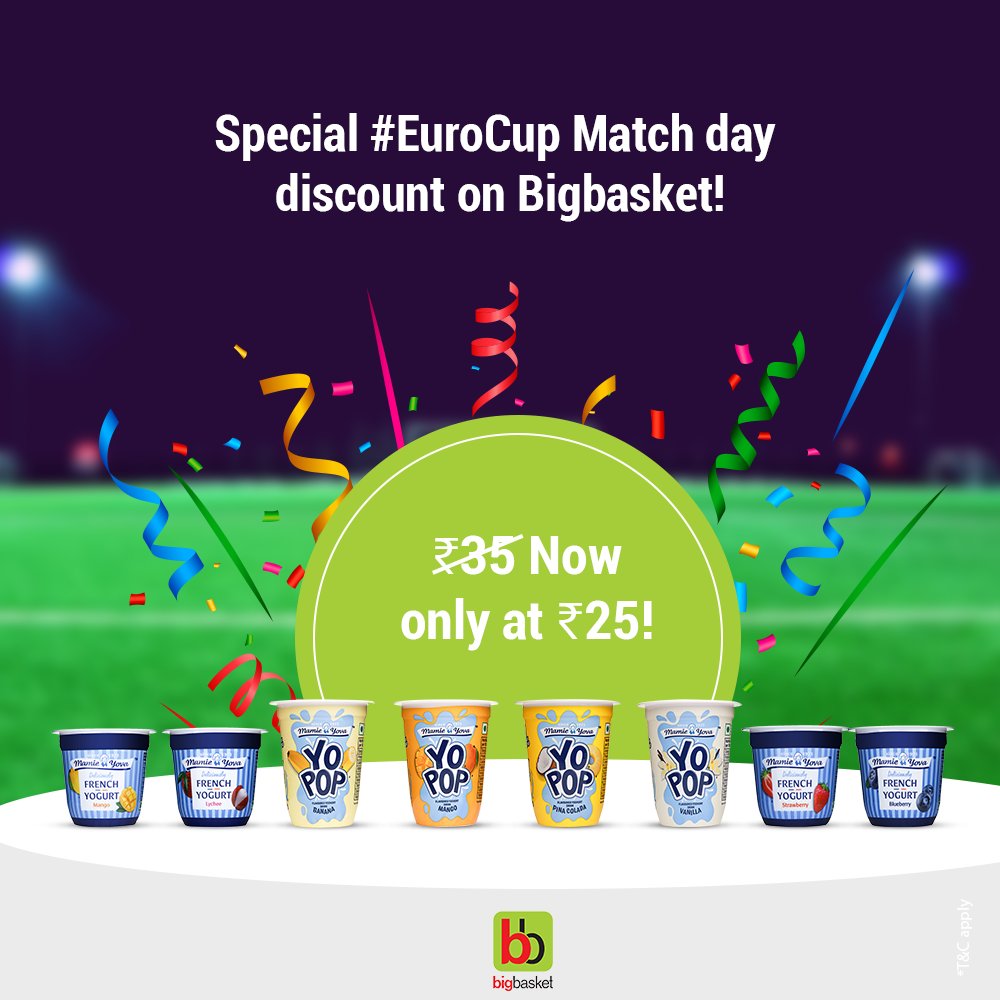 MamieYova's tweet photo. Mamie is rejoicing as #TeamFrance moves to the knockout stage at #EuroCup2021! She has sent a special celebratory offer that you can't refuse!
Get Stirred #Yogurt and #YoPops now Rs. 25 on @BigBasket_com Order here: https://t.co/xzLcQkCv0t
#Mumbai #Pune only
#LetsMakeIndiaSmile https://t.co/xYIcVb3Q0x