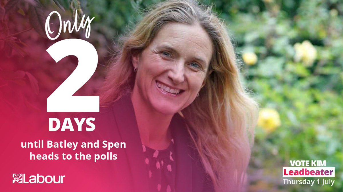 🗳Only two days left until Polling Day!🗳
Vote for the only local candidate. Vote for Kim on Thursday.